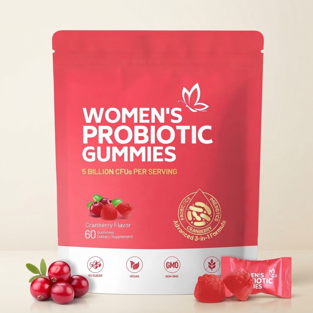 Women's Probiotic Gummies — Cranberry