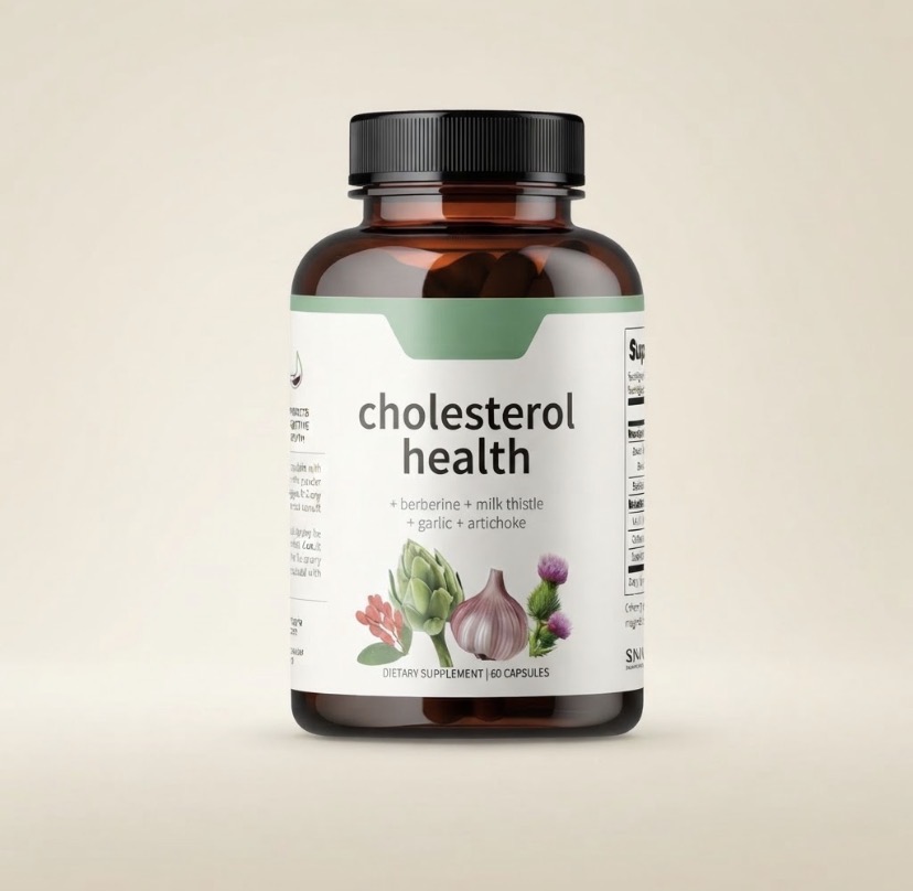 Cholesterol Health Capsules — Berberine, Milk Thistle, Garlic & Artichoke, 60 Capsules