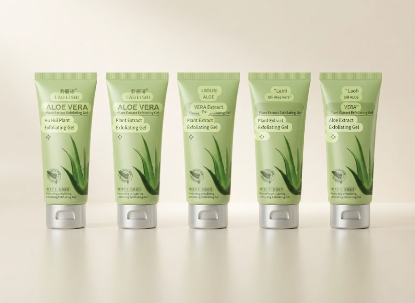 LAO LI SHI Aloe Vera Exfoliating Gel — 2-Tube Pack