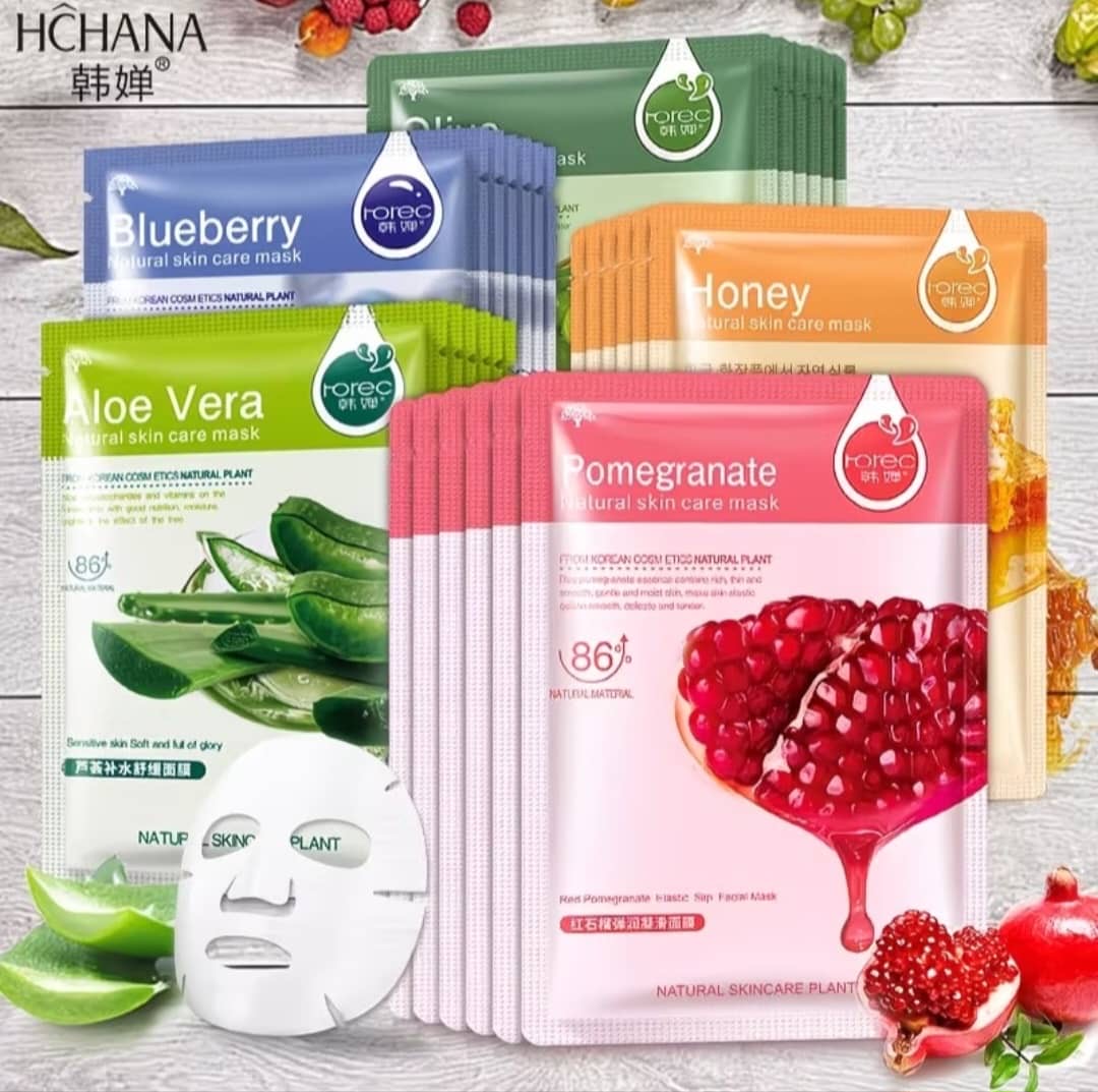 Face Hydrating Mask Sheet — Natural Skin Care, Pack of 10