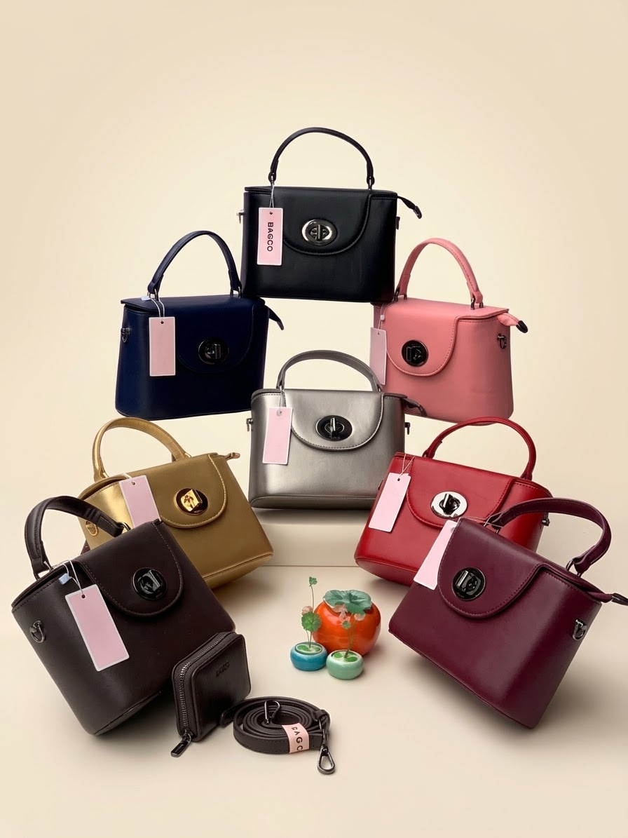 Turn-Lock Mini Top-Handle Bag