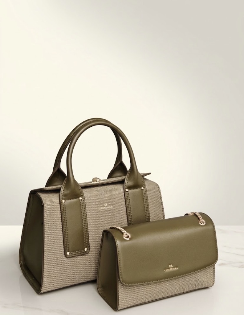 Two-Piece Contrast Handbag Set