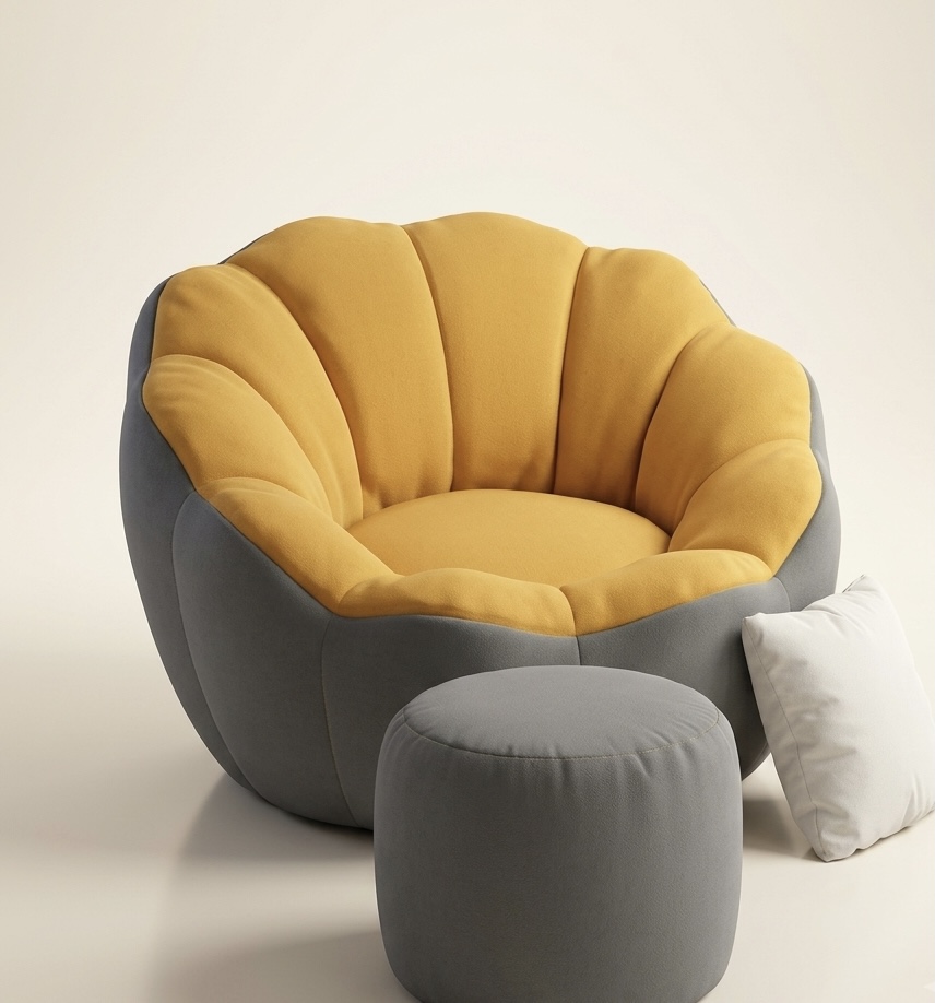 Inflated Lazy Man Sofa & Foot Rest