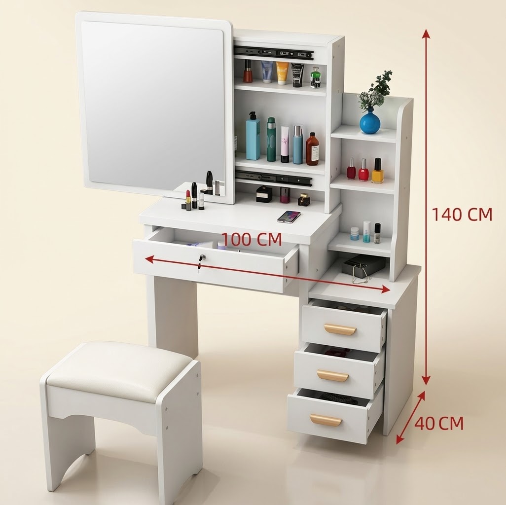 Dressing Mirror with Stool — Bigger Size