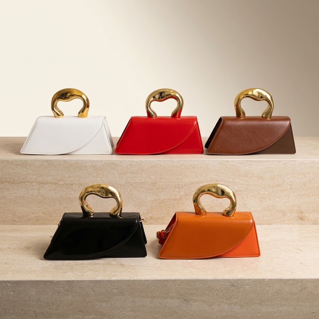 Sculpted-Handle Mini Bag
